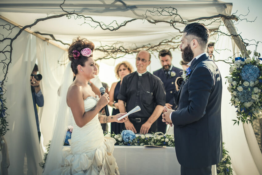 Chiara e Fabio - Matrimonio sulla spiaggia in stile Harley Davidson 55