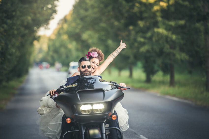 Chiara e Fabio - Matrimonio sulla spiaggia in stile Harley Davidson 69