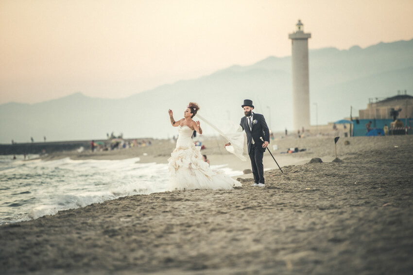 Chiara e Fabio - Matrimonio sulla spiaggia in stile Harley Davidson 87