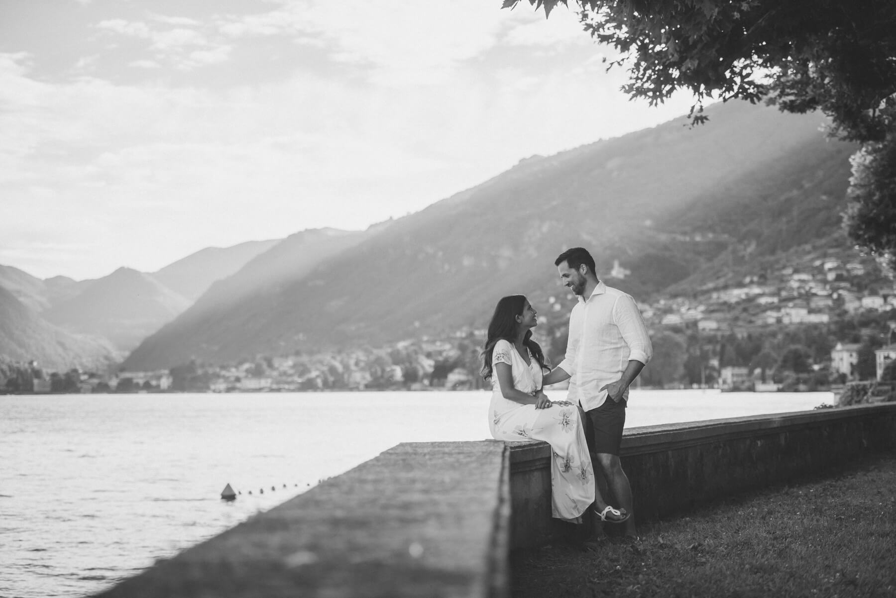 Engagement on Como Lake 14