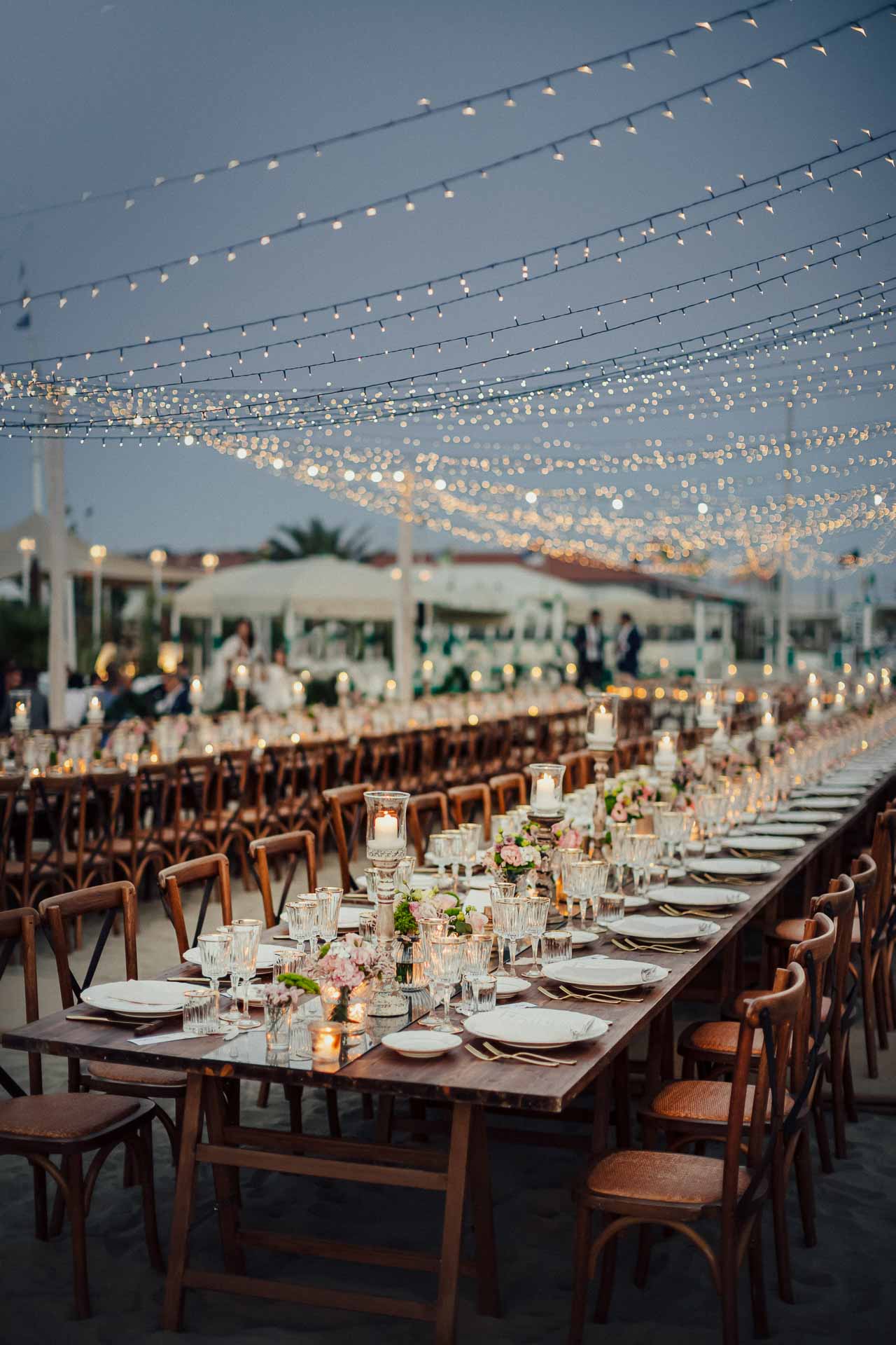 tavola cena matrimonio franco mare