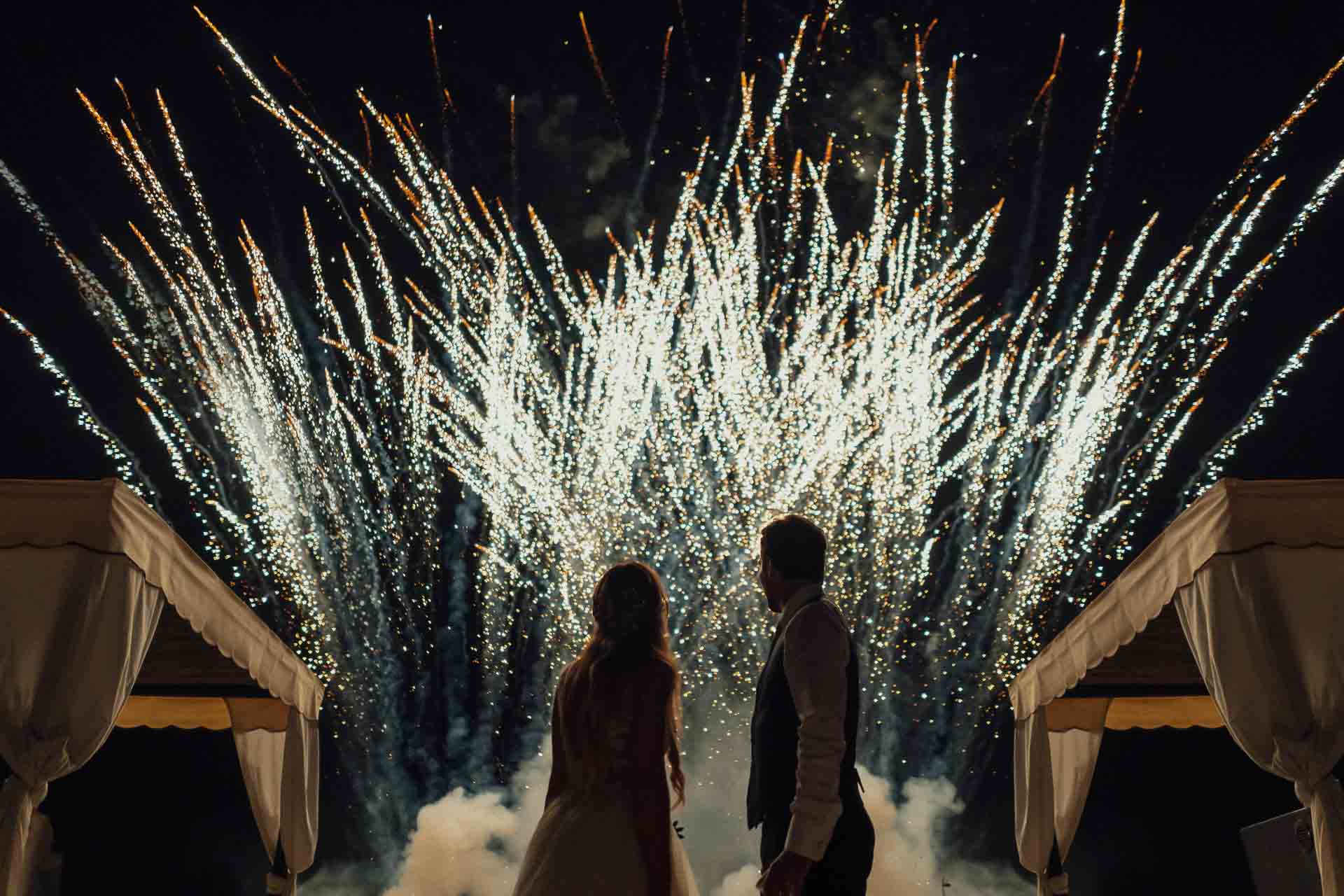 fuochi d'artificio matrimonio franco mare
