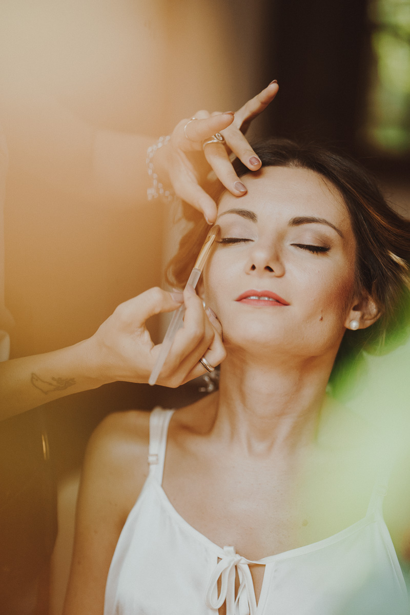 preparazione sposa trucco